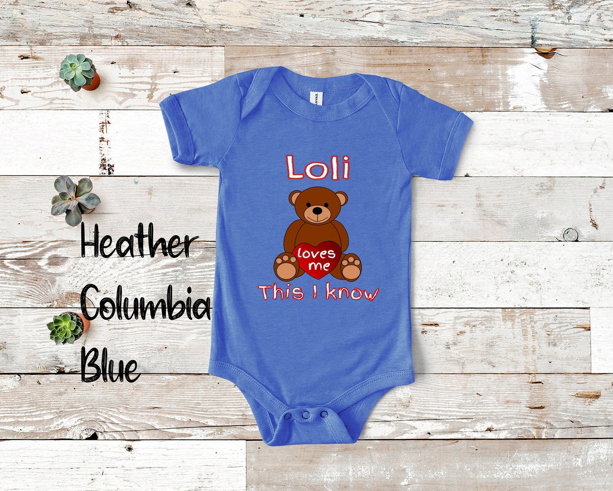 Loli Loves Me Cute Grandma Bear Baby Bodysuit Tshirt or Toddler Shirt Special Grandmother Gift or Pregnancy Reveal Announcement Graphic Tee – Bold Style · High-Quality Print