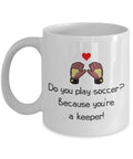 Cute Romantic Soccer Gift Soccer Player Valentine Anniversary Gift Goalkeeper Birthday Present For Loved One You39re a Keeper Graphic Tee – Warm & Stylish · High-Quality Print