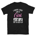 Triathlon Athlete Girl Try to Keep Up T Shirt Graphic Tee – Aesthetic Look · Must-Have Style