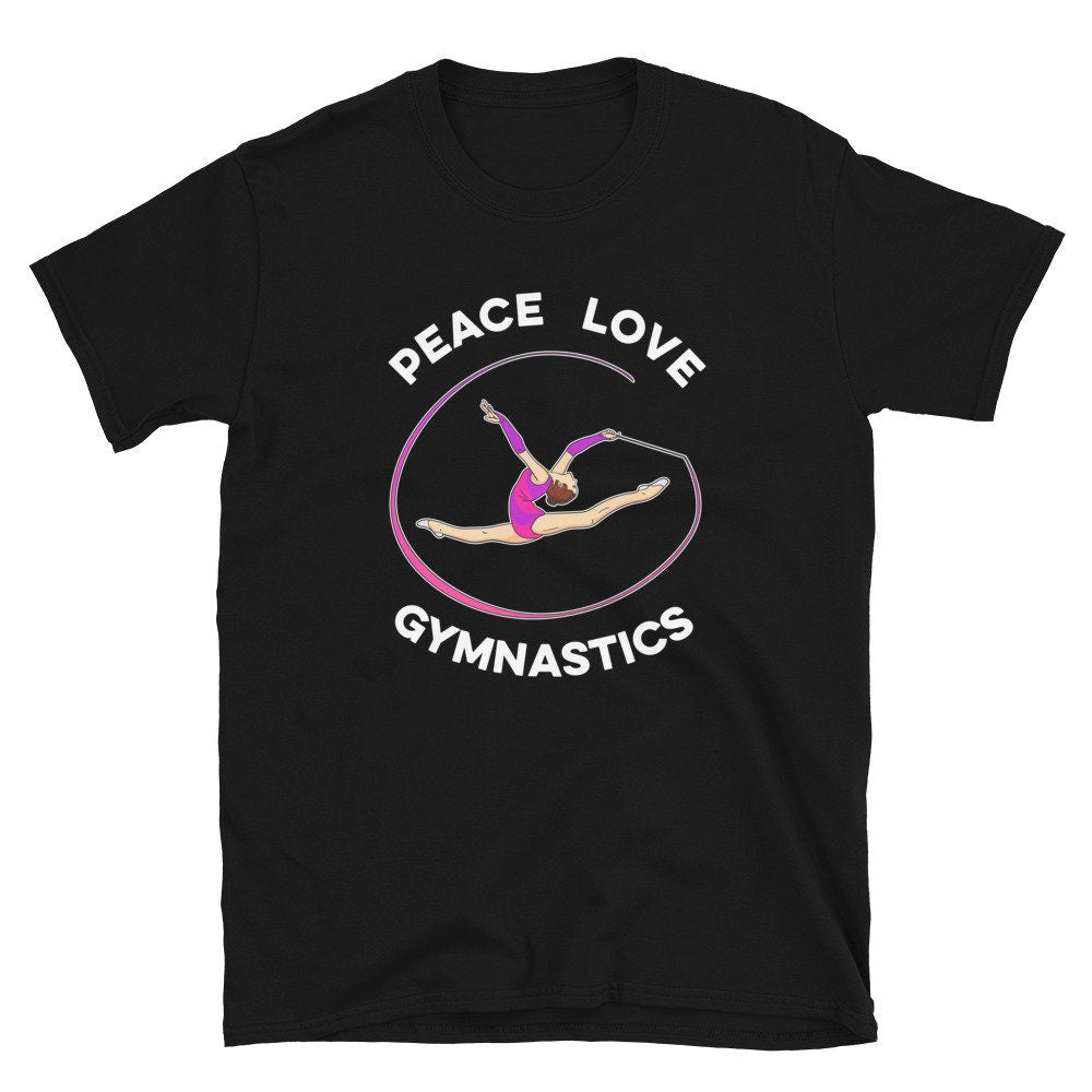 Peace Love and Chalk Rhythmic Gymnastics Unisex T Shirt Graphic Tee – Warm & Stylish · High-Quality Print