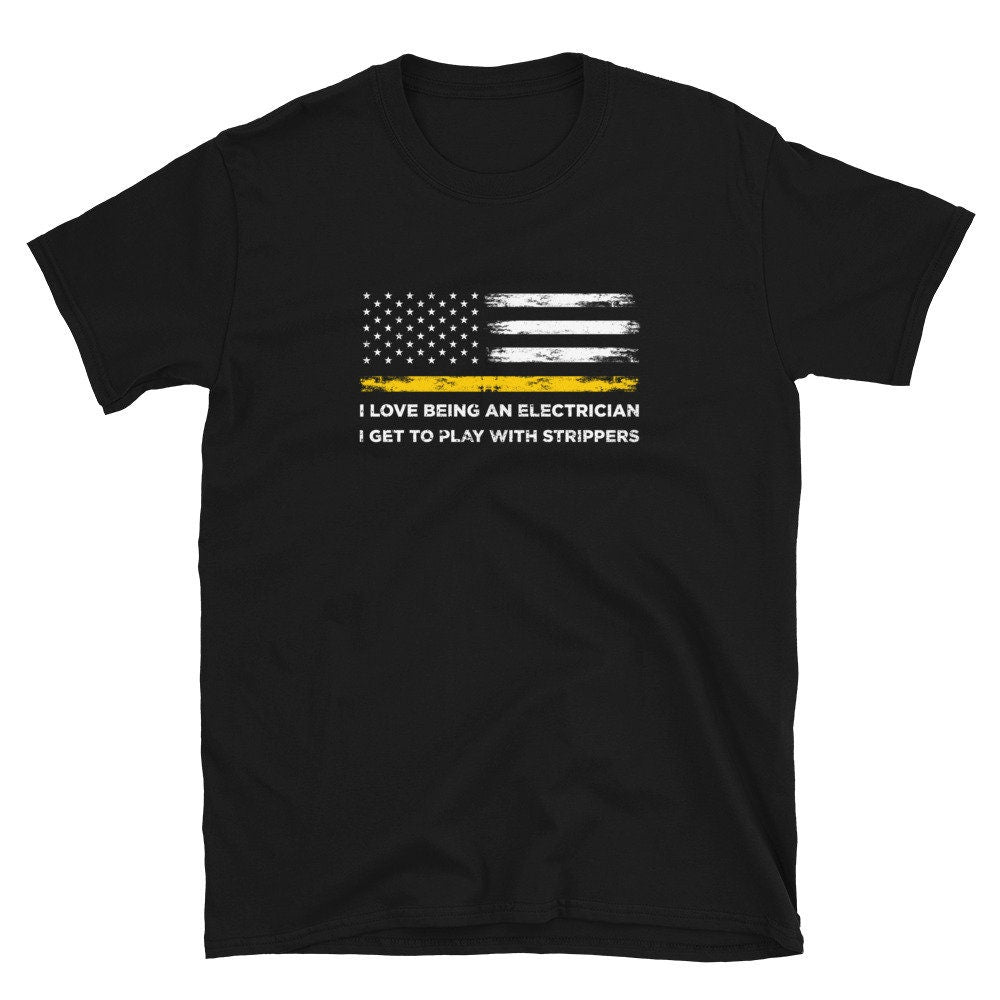 US Electrician Flag Of America Unisex T Shirt Graphic Tee – Premium Graphic · High-Quality Print