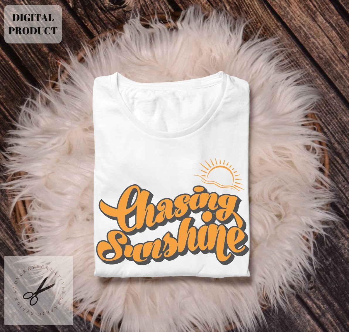 Chasing sunshine svg Summer Quote svg Beach life svg Vacay svg Retro Style Cricut Instant Download Graphic Tee – Bold Style · High-Quality Print
