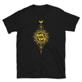 Sacred Geometry Sun and Moon Zodiac Pisces Unisex T Shirt Graphic Tee – Warm & Stylish · Perfect For Daily Wear