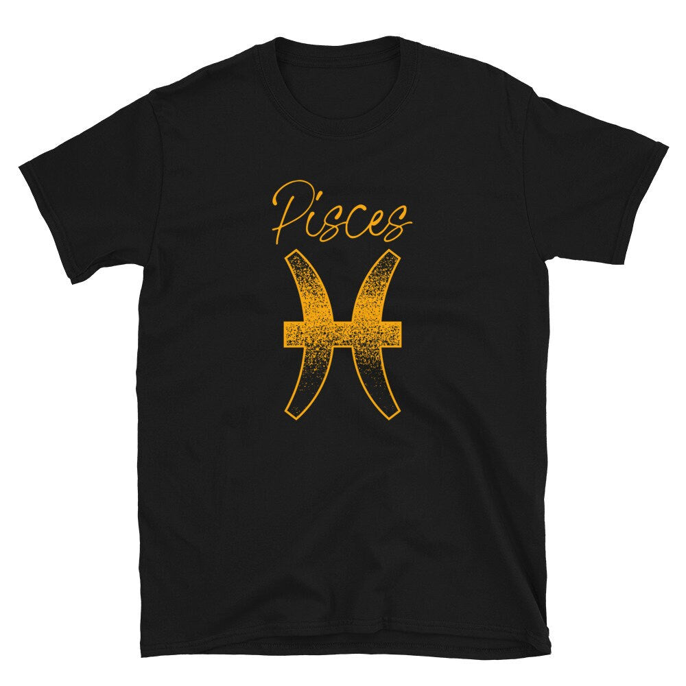 Astrology Symbol of Pisces Zodiac Unisex T Shirt Graphic Tee – Easygoing Wear · Perfect For Daily Wear