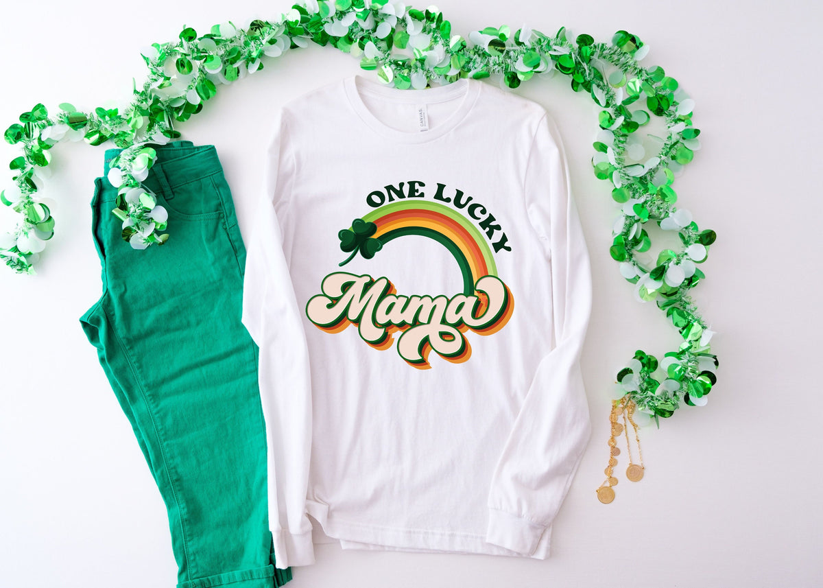One Lucky Mama Shirt Women39s St Patty39s Shirt St Patrick39s Day Shirt St Patty39s Mom Shirt Mother39s Day Gift Gift For Mom Gift For Wife Graphic Tee – Feel-Good Design · Perfect For Daily Wear