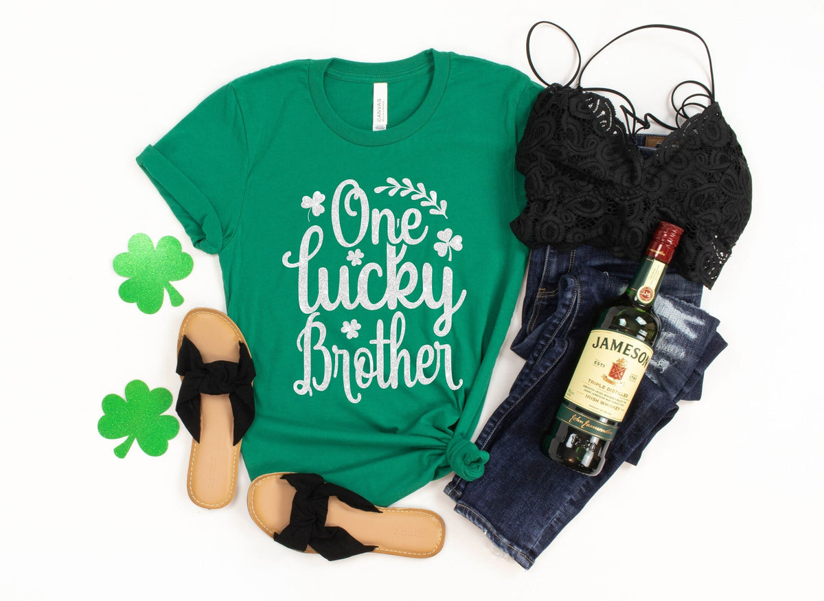 One Lucky Brother Shirt St Patty39s Lucky Shirt Shamrock Shirt Patrick39s Day Tee Lucky Brother Tshirt St Patrick39s Day Gift for Brother Graphic Tee – Soft Feel · Must-Have Style