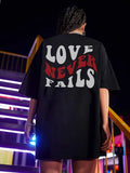 Love never fails svg Love never fails png Retro svg Retro Wavy text EPS PNG Cricut Instant Download Graphic Tee – Easygoing Wear · Perfect For Daily Wear
