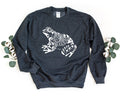 Floral Frog Sweatshirt Frog Sweatshirt Cute Frog Sweater Animal Crewneck Sweatshirt Frog Lover Pullover Frog Gift Floral Gift Sweatshirt – Cozy Vibes · Great Gift For Fans