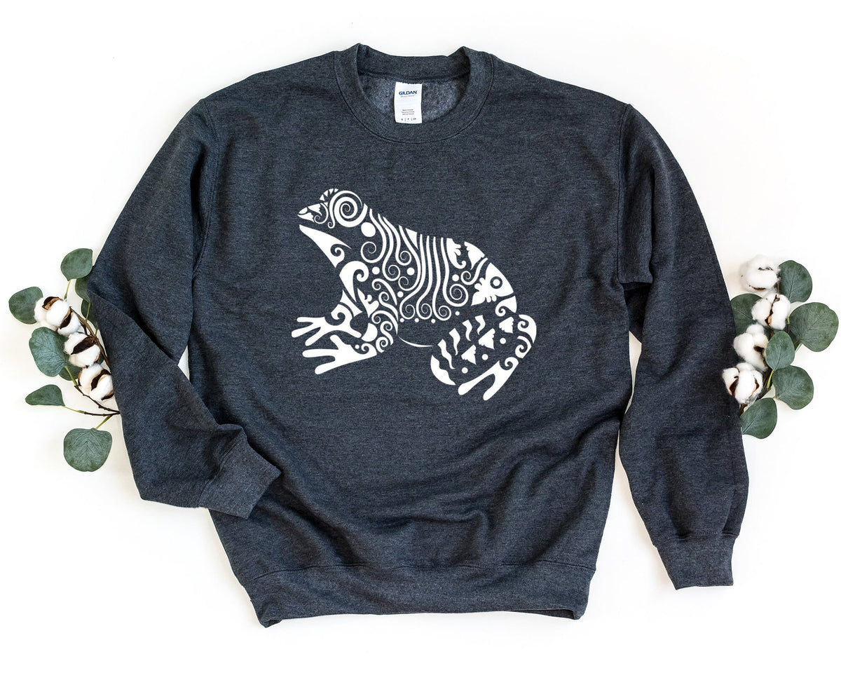 Floral Frog Sweatshirt Frog Sweatshirt Cute Frog Sweater Animal Crewneck Sweatshirt Frog Lover Pullover Frog Gift Floral Gift Sweatshirt – Cozy Vibes · Great Gift For Fans
