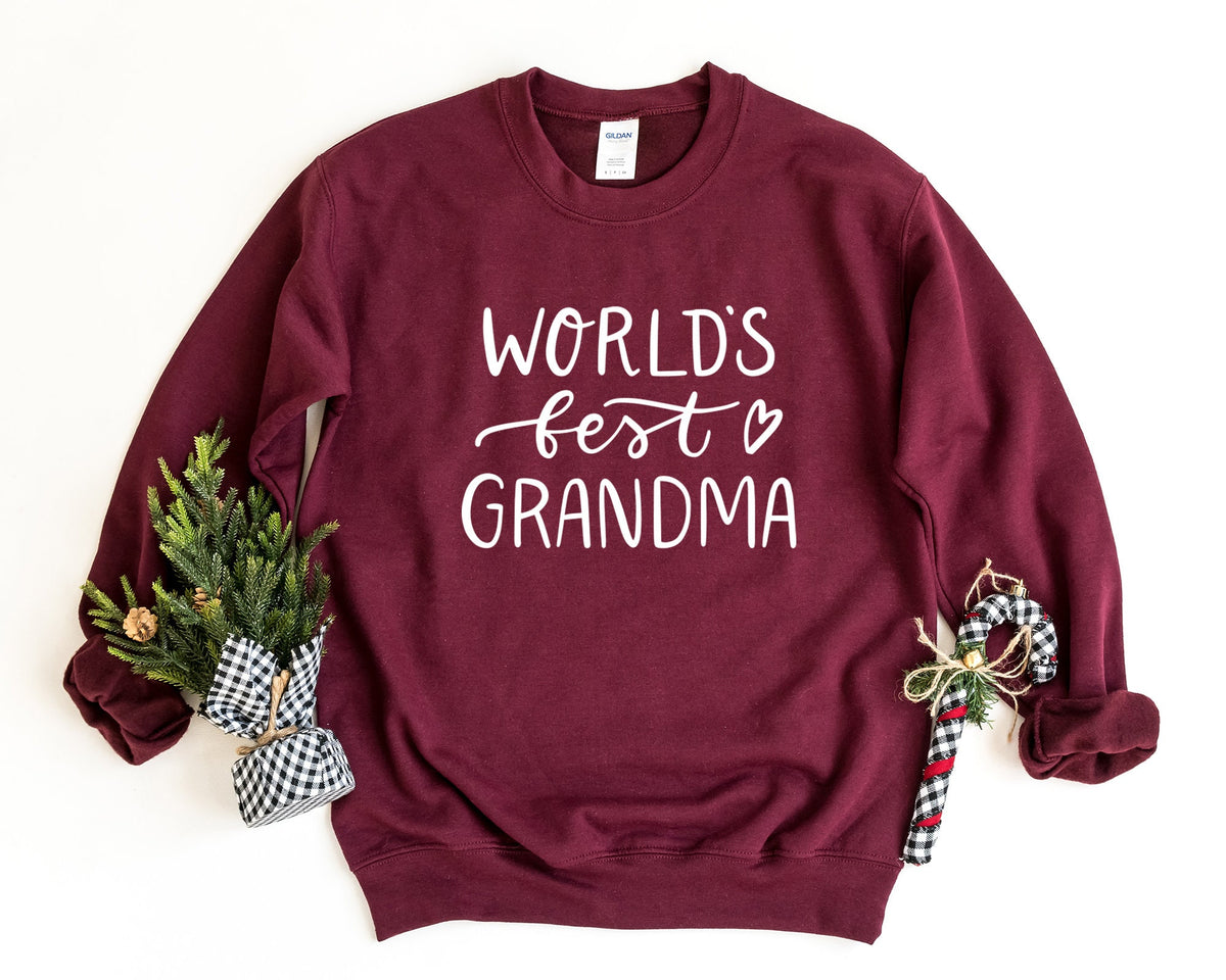 Grandma Sweatshirt Worlds Best Grandma Best Grandma Sweater Gift For Grandma Best Grandma Gift Nana Crewneck Sweatshirt – Feel-Good Design · Perfect For Daily Wear