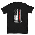 Electrician US Flag with Tools Unisex T Shirt Graphic Tee – Bold Style · Great Gift For Fans