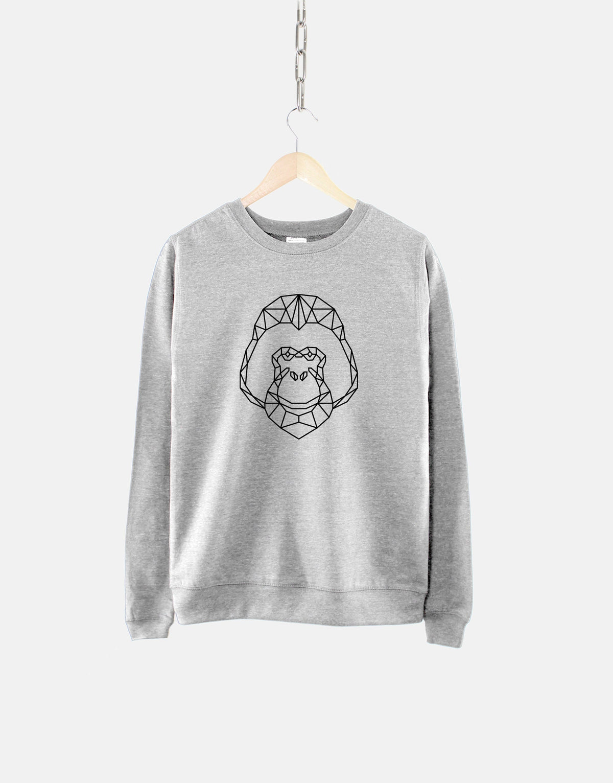 Geometric Orangutan Sweatshirt Orangutan Sweater Minimal Ape Orangutan Jumper Sweatshirt – Bold Style · Trending Graphic Apparel