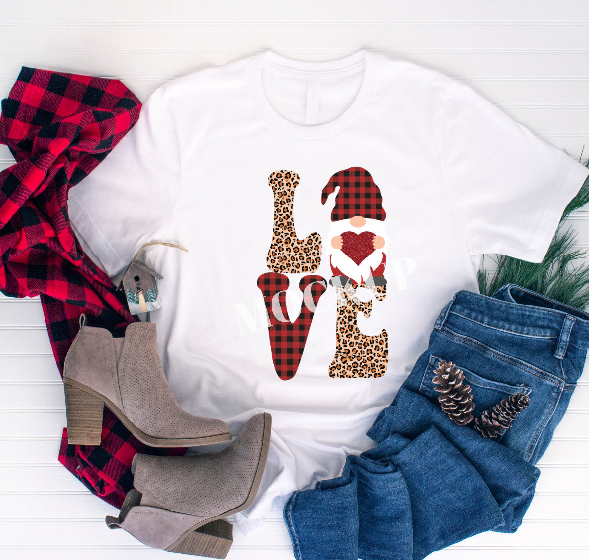 Valentine Gnome PNG Love Gnome Buffalo Plaid Leopard Print gnome png Sublimation PNG Graphic Tee – Bold Style · Perfect For Daily Wear