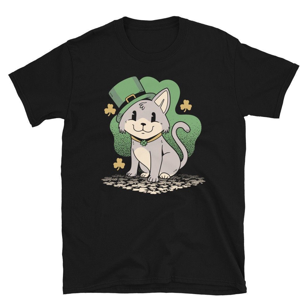 St Patrick39s Day Lucky Cat Unisex T Shirt Graphic Tee – Feel-Good Design · Perfect For Daily Wear