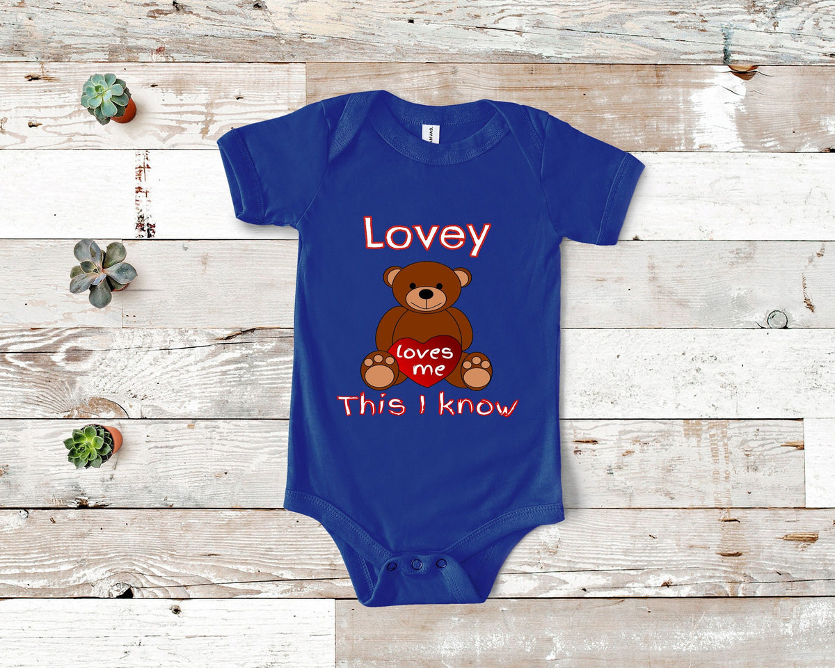Lovey Loves Me Cute Grandma Bear Baby Bodysuit Tshirt or Toddler Shirt Special Grandmother Gift or Pregnancy Reveal Announcement Graphic Tee – Feel-Good Design · High-Quality Print