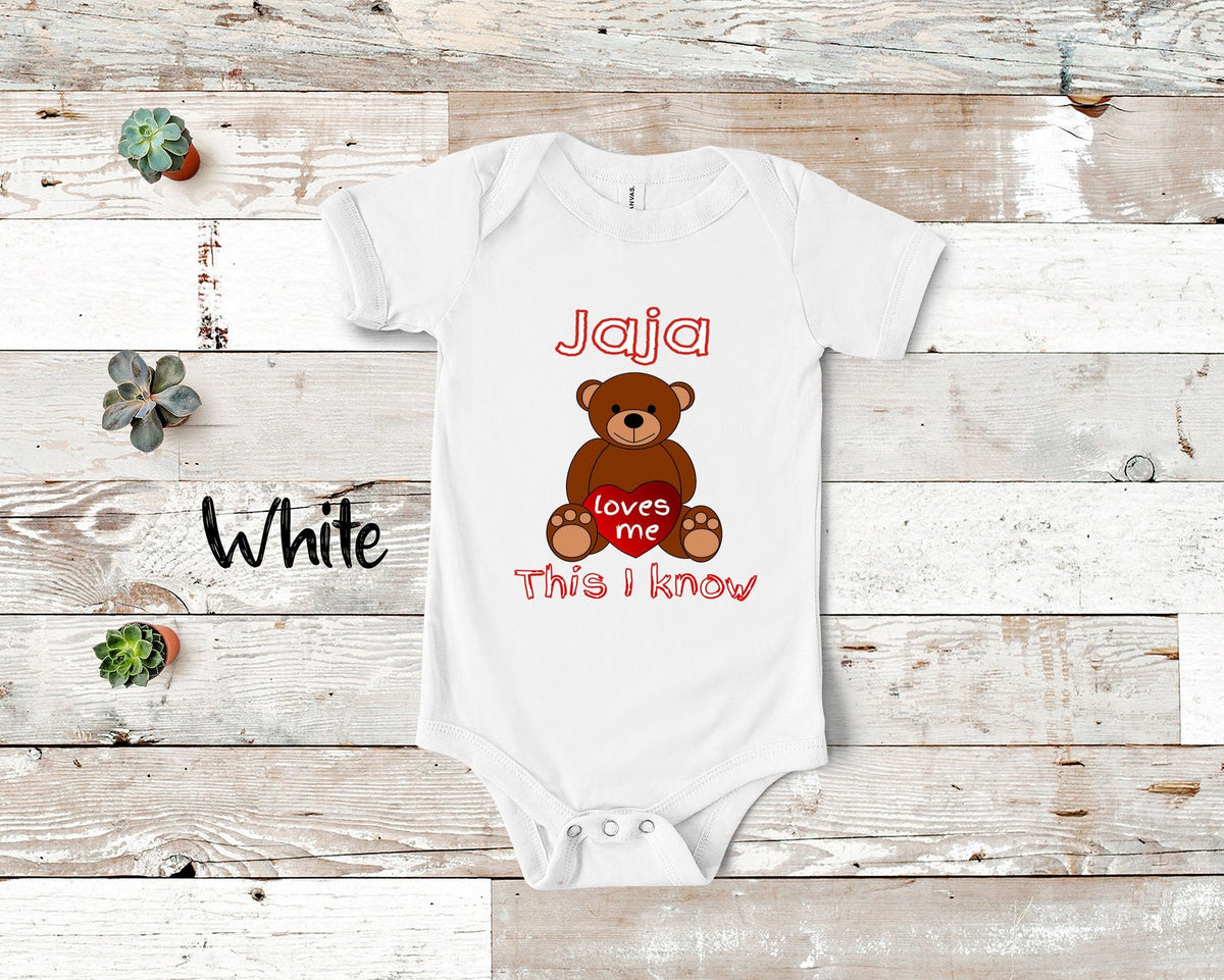 Jaja Loves Me Cute Grandma Bear Baby Bodysuit Tshirt or Toddler Shirt Poland Polish Grandmother Gift or Pregnancy Reveal Announcement Graphic Tee – Fan Favorite · Perfect For Daily Wear