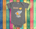 Vov Loves Me Cute Grandma Name Elephant Baby Bodysuit Tshirt or Toddler Shirt Portuguese Grandmother Gift Pregnancy Reveal Announcement Graphic Tee – Soft Feel · Great Gift For Fans