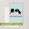 Cow Greeting Card Cute Cow Card Printable Cow Cards Cow Valentine Cow Lover Gift Cow Farmer Gift Udderly Fantastic DIgital Graphic Tee – Everyday Comfort · Great Gift For Fans