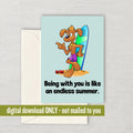 Cute Surfing Card Surfer Gift Surf Greeting Card Romantic Surfing Card Digital Download Printable Endless Summer Graphic Tee – Fan Favorite · Perfect For Daily Wear
