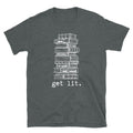 Book Stack Get Lit Book Lover Unisex T Shirt Graphic Tee – Easygoing Wear · Must-Have Style