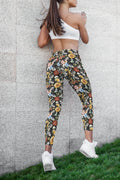 Cute Gothic Leggings Evil Eye Pattern Cool Floral Graphic Stylish Flower Print Soft Goth Yoga Pant Activewear For Women Aesthetic Graphic Tee – Cozy Vibes · Perfect For Daily Wear