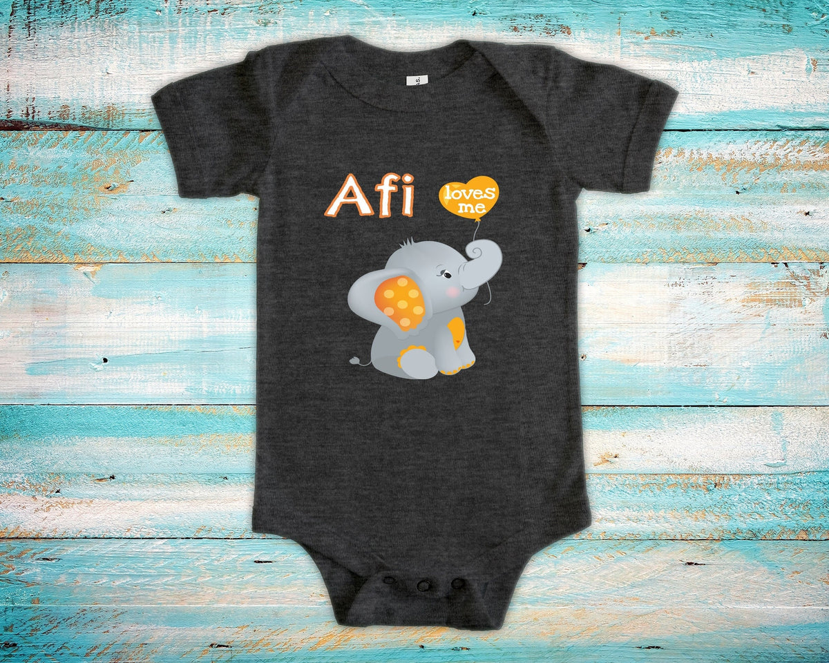 Afi Loves Me Cute Grandpa Name Elephant Baby BodysuitTshirt or Toddler Shirt Icelandic Nordic Grandfather Gift or Pregnancy Announcement Graphic Tee – Easygoing Wear · Top Pick For Any Outfit
