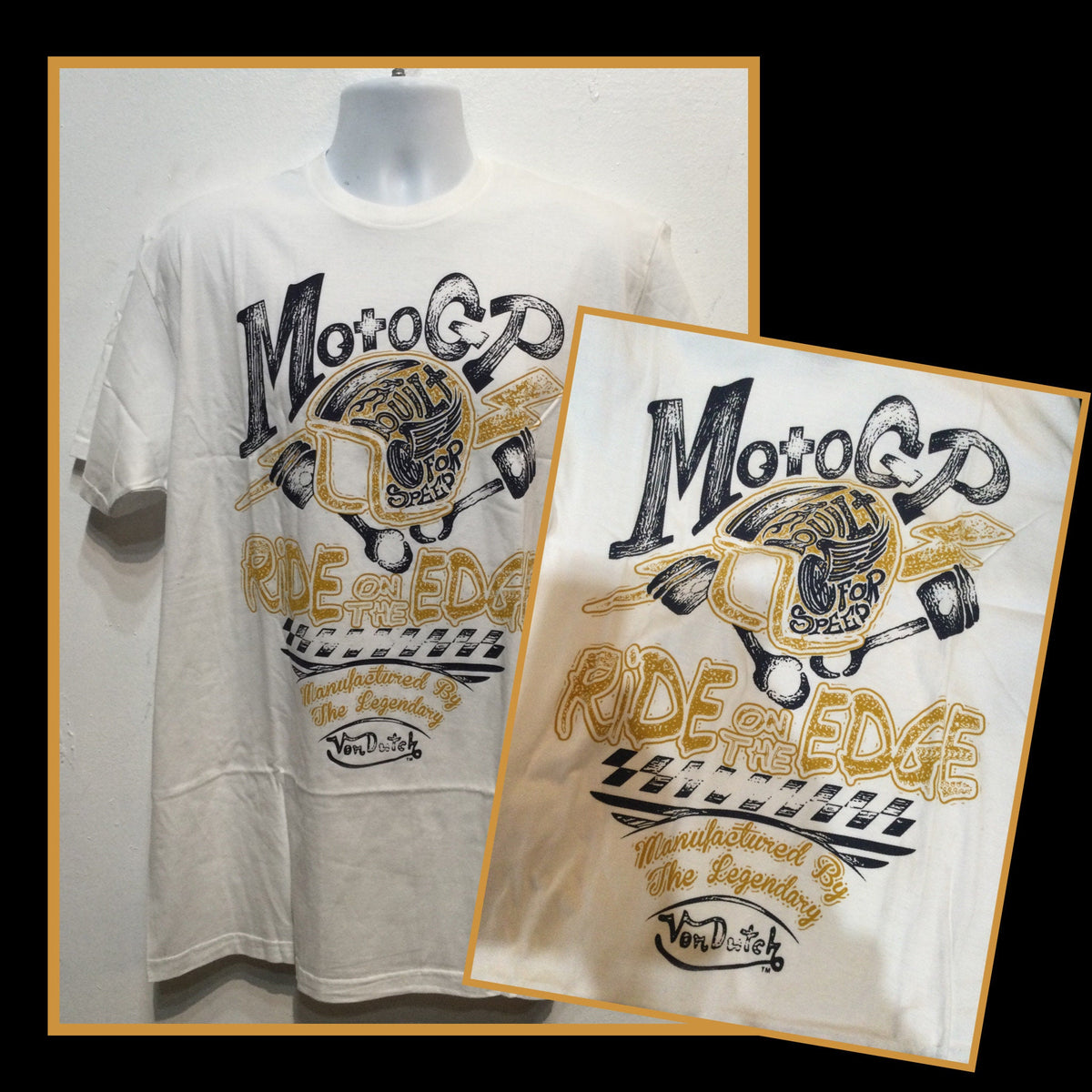 Printed T shirt quot Von Dutch Moto GP built for speed quot Size X large Graphic Tee – Cozy Vibes · Great Gift For Fans