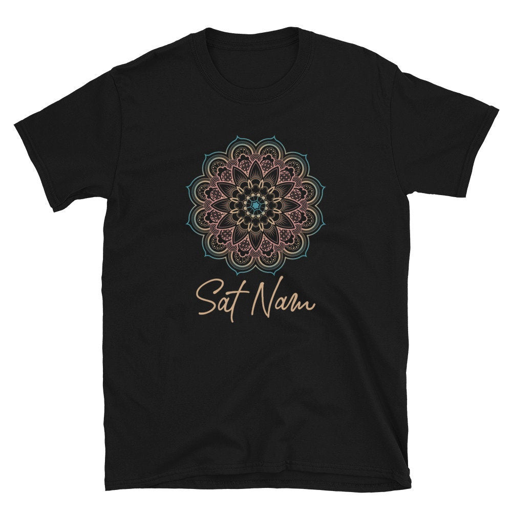 Sat Nam Mandala Kundalini Yoga Unisex T Shirt Graphic Tee – Bold Style · High-Quality Print