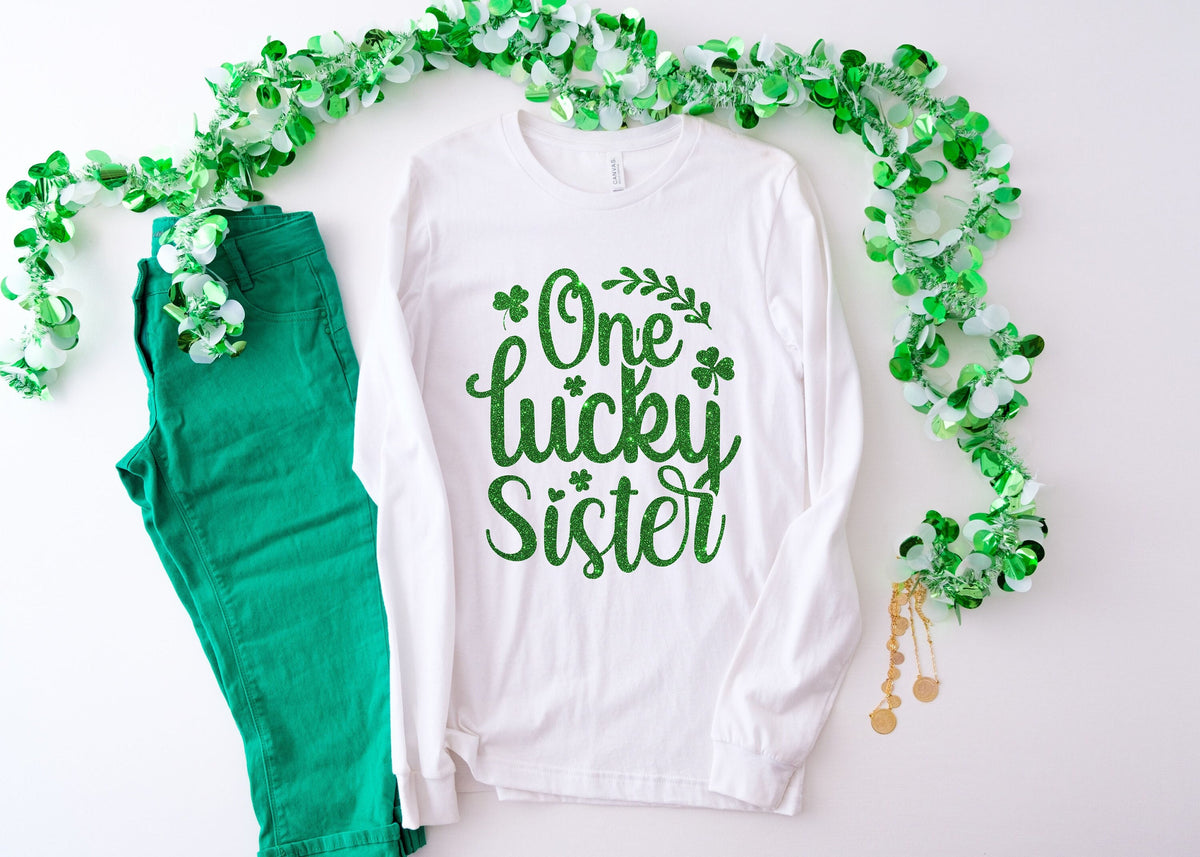 One Lucky Sister Youth St Patrick39s Day TShirt Toddler Shirt Youth Shirt Cute St Patrick39s Day Shirt St Paddy39s Day Shirt Lucky Shirt Graphic Tee – Premium Graphic · Great Gift For Fans