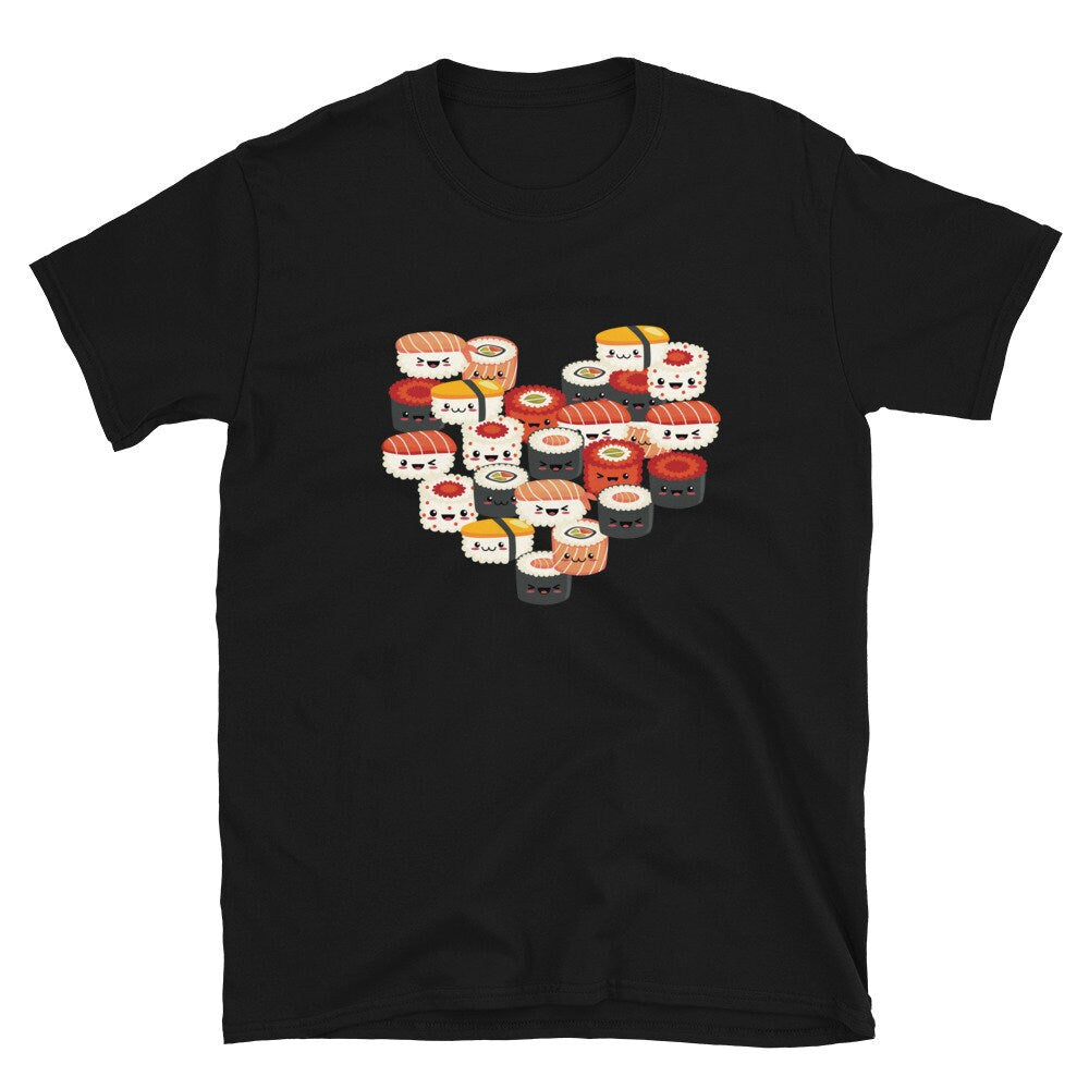 Kawaii Japanese Sushi Characters Sushi Lover Unisex T Shirt Graphic Tee – Feel-Good Design · Great Gift For Fans