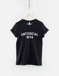 Antisocial Diva Streetwear TShirt Graphic Tee – Easygoing Wear · High-Quality Print