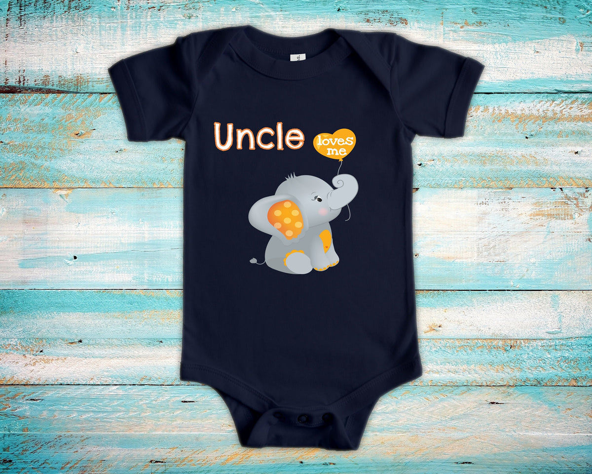 Uncle Loves Me Cute Elephant Baby Bodysuit Tshirt or Toddler Shirt Special Gift or Pregnancy Reveal Announcement Graphic Tee – Premium Graphic · Trending Graphic Apparel