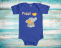 Poppi Loves Me Cute Grandpa Name Elephant Baby Bodysuit Tshirt or Toddler Shirt Special Grandfather Gift or Pregnancy Reveal Announcement Graphic Tee – Everyday Comfort · Great Gift For Fans
