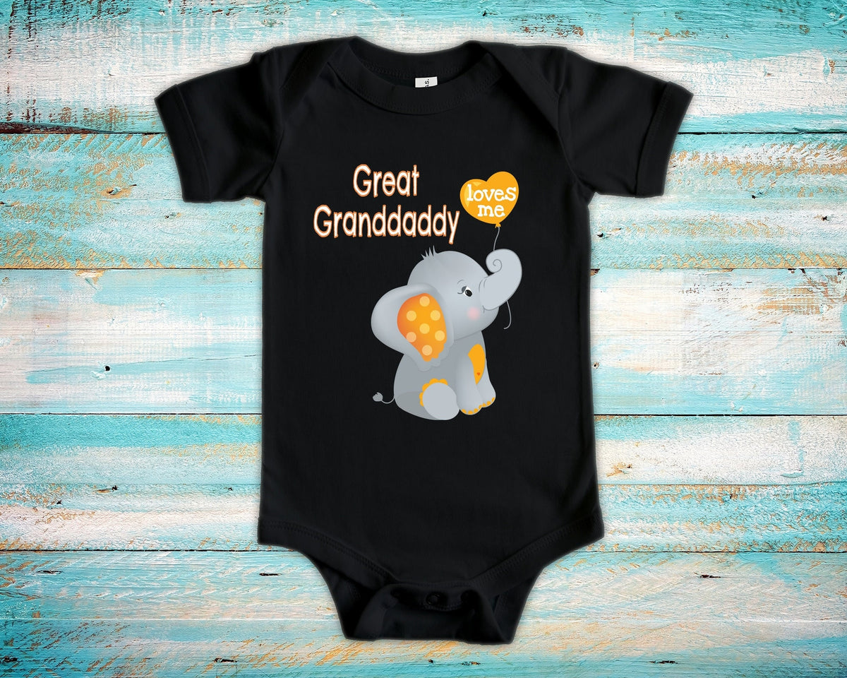 Great Granddaddy Loves Me Cute Grandpa Name Elephant Baby Bodysuit Tshirt or Toddler Shirt Special Grandfather Gift or Pregnancy Reveal Graphic Tee – Easygoing Wear · Trending Graphic Apparel