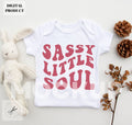 Sassy Little Soul svg Kids and Baby Shirt Svg Retro Wavy letter svg Cricut Layered SVG and PNG Commercial Use Graphic Tee – Warm & Stylish · High-Quality Print