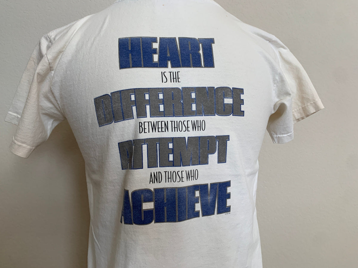 Vintage 9039s Heart is the Difference Between Those Who Attempt and Those Who Achieve T Shirt Size M Graphic Tee – Aesthetic Look · Great Gift For Fans