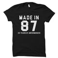 Made in 87 Shirt for 35th Birthday Shirt 1987 Shirt Made in 1987 Shirt 35th Birthday Gift for 35th Birthday Turning 35 Shirt Graphic Tee – Warm & Stylish · Top Pick For Any Outfit