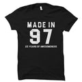 Made in 97 Shirt for 25th Birthday Shirt 1997 Shirt Made in 1997 Shirt 25th Birthday Gift for 25th Birthday Turning 25 Shirt Graphic Tee – Aesthetic Look · Great Gift For Fans