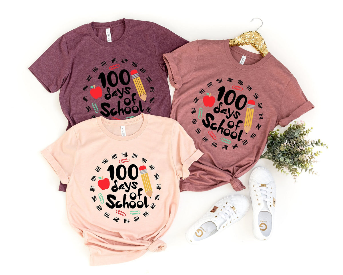 Teacher 100 Days Brighter Teacher Shirt 100 Days of School Teacher Gifts Teacher Appreciation 100 Days BrighterBack to School Shirt Graphic Tee – Warm & Stylish · Perfect For Daily Wear