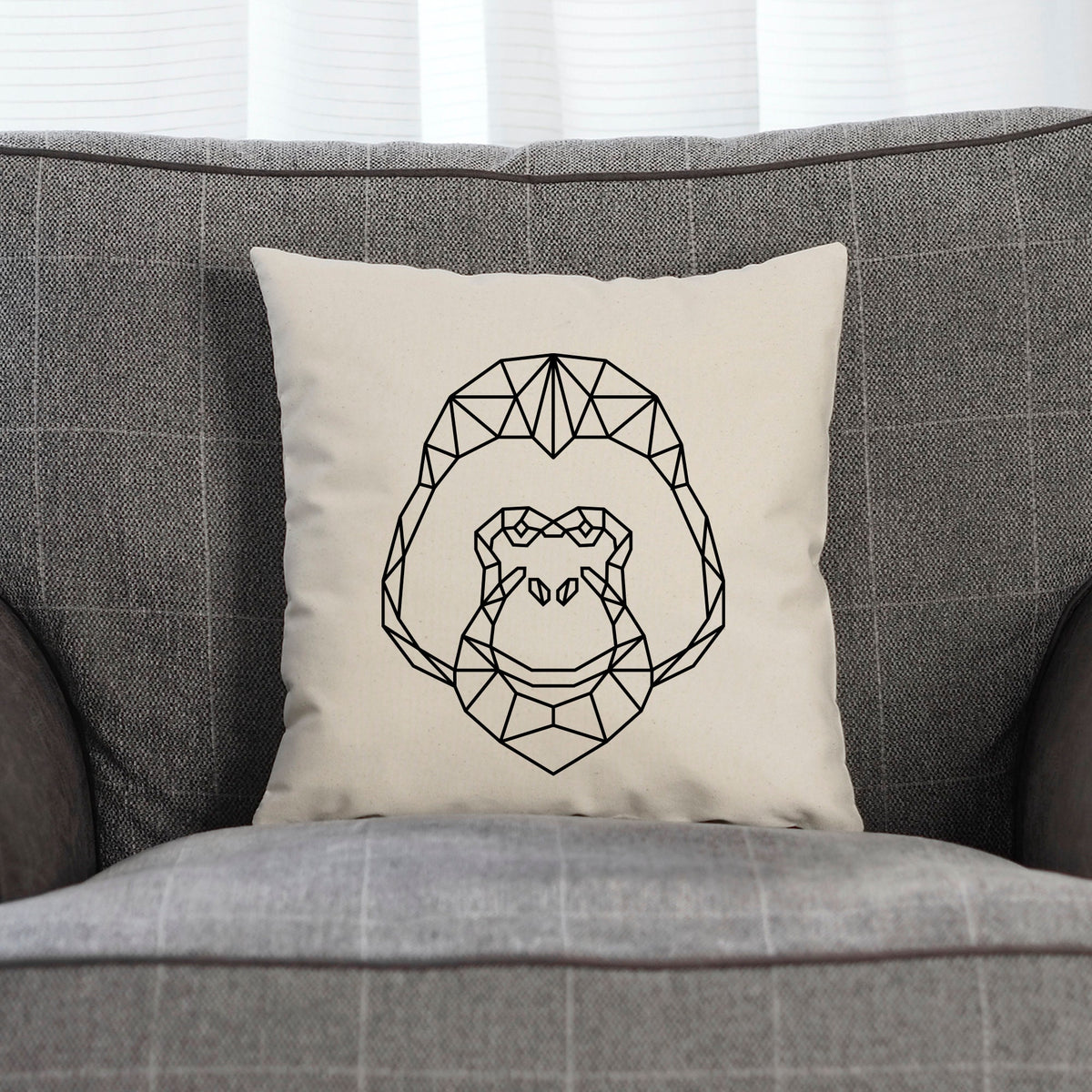 Geometric Orangutan Pillow Case Minimal Ape Print Throw Cushion Cover Orangutan Scatter Pillow Case Graphic Tee – Fan Favorite · Great Gift For Fans