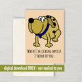 Dog Lover Printable Card Veterinarian Valentine Anniversary or Birthday Romantic Card Vet Tech When I Lick Myself Digital Download Graphic Tee – Warm & Stylish · Perfect For Daily Wear