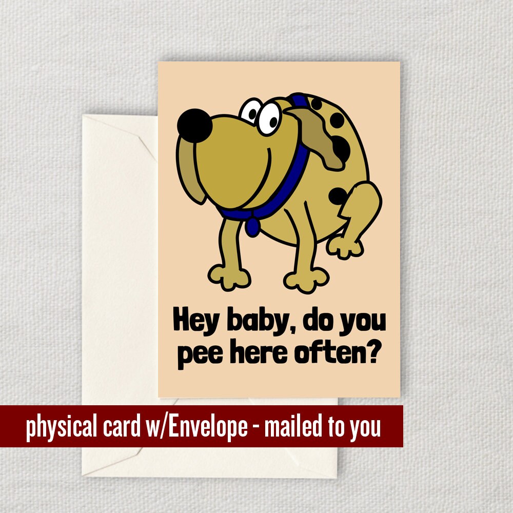 Funny Dog Lover Card Dog Card For Him Or Her Birthday Card For Veterinarian Or Dog Lover Vet Tech Gift Do You Pee Here Often Graphic Tee – Cozy Vibes · Top Pick For Any Outfit