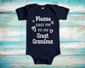 Pass Me To Great Grandma Cute Grandma Baby Bodysuit Tshirt or Toddler Shirt Special Grandmother Gift or Pregnancy Announcement Graphic Tee – Feel-Good Design · Great Gift For Fans