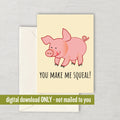 Cute Pig Greeting Card Piglet Romantic Card Printable Valentine Card Pig Farmer Gift Pig Lover Cards Digital Download Squeal Graphic Tee – Soft Feel · Top Pick For Any Outfit