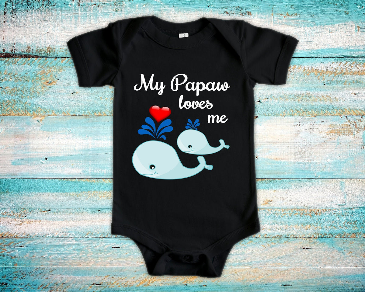 Papaw Loves Me Cute Grandpa Name Whale Baby Bodysuit Tshirt or Toddler Shirt Special Grandfather Gift or Pregnancy Reveal Announcement Graphic Tee – Feel-Good Design · Must-Have Style