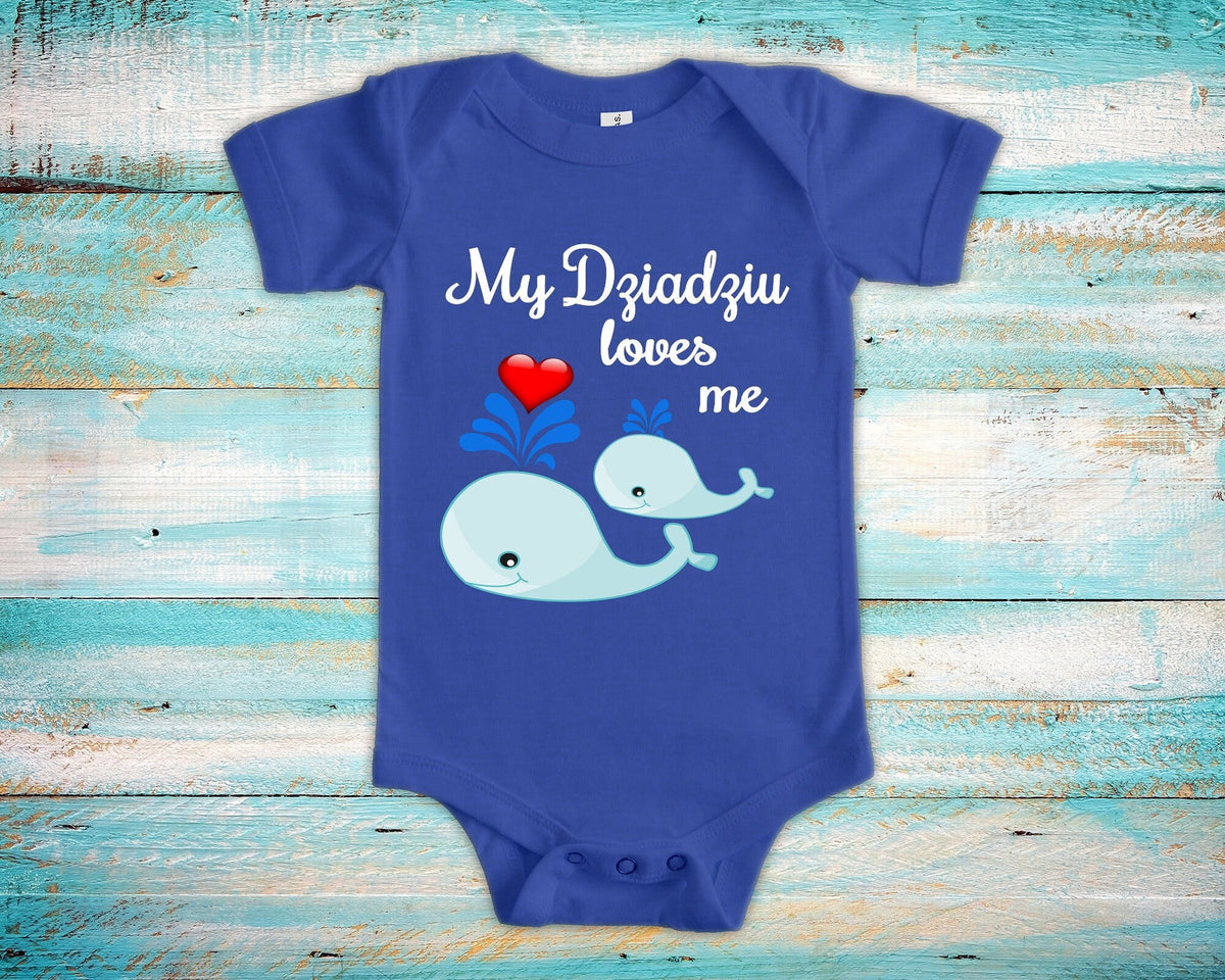 Dziadziu Loves Me Cute Grandpa Name Whale Baby Bodysuit Tshirt or Toddler Shirt Polish Grandfather Gift or Pregnancy Reveal Announcement Graphic Tee – Premium Graphic · Must-Have Style