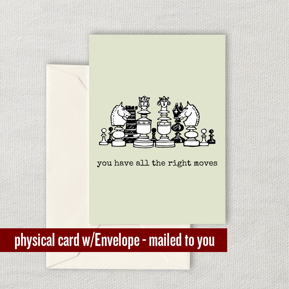 Romantic Chess Card Chess Player Valentine Chess Love Card Chess Greeting Cards Anniversary You Have All The Right Moves Graphic Tee – Everyday Comfort · High-Quality Print