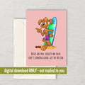Cute Surfing Card Surfer Gift Surf Greeting Card Romantic Surfing Card Digital Download Printable Valentine Get In The Car Graphic Tee – Warm & Stylish · Must-Have Style
