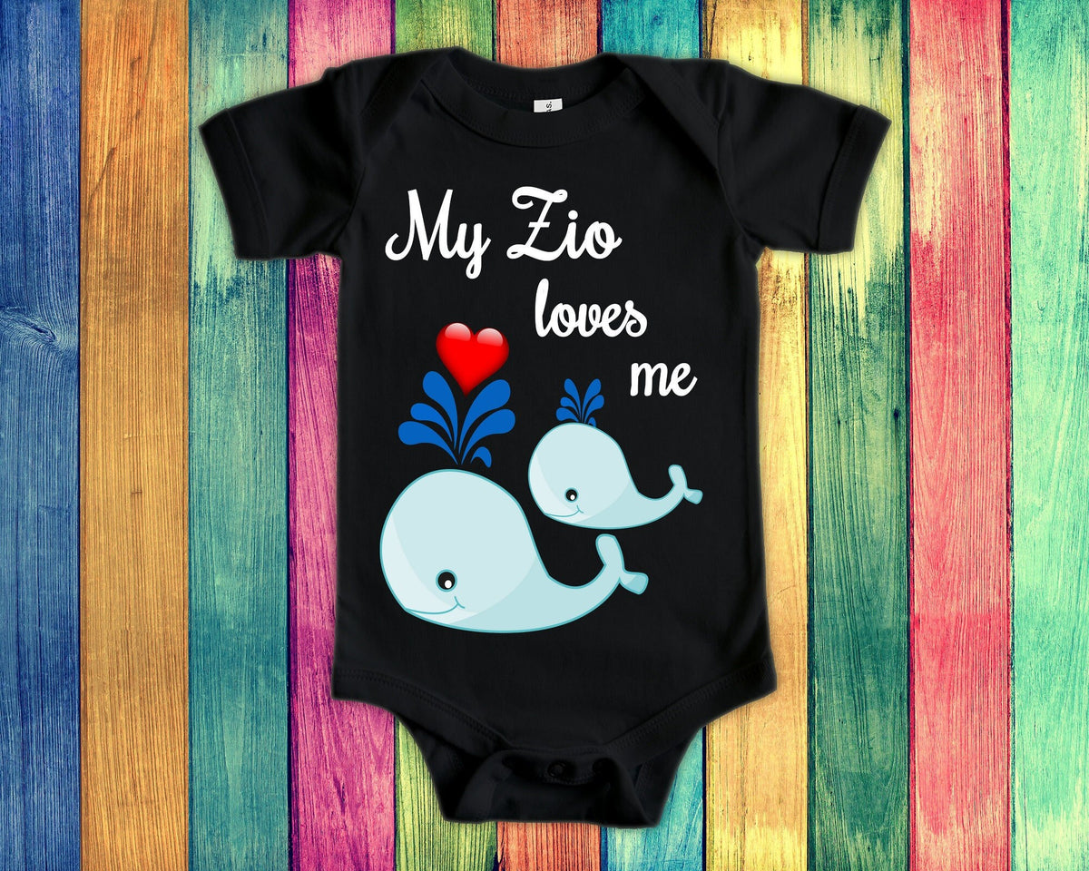 Zio Loves Me Cute Uncle Name Whale Baby Bodysuit Tshirt or Toddler Shirt Italian Uncle Gift or Pregnancy Reveal Announcement Graphic Tee – Premium Graphic · Must-Have Style