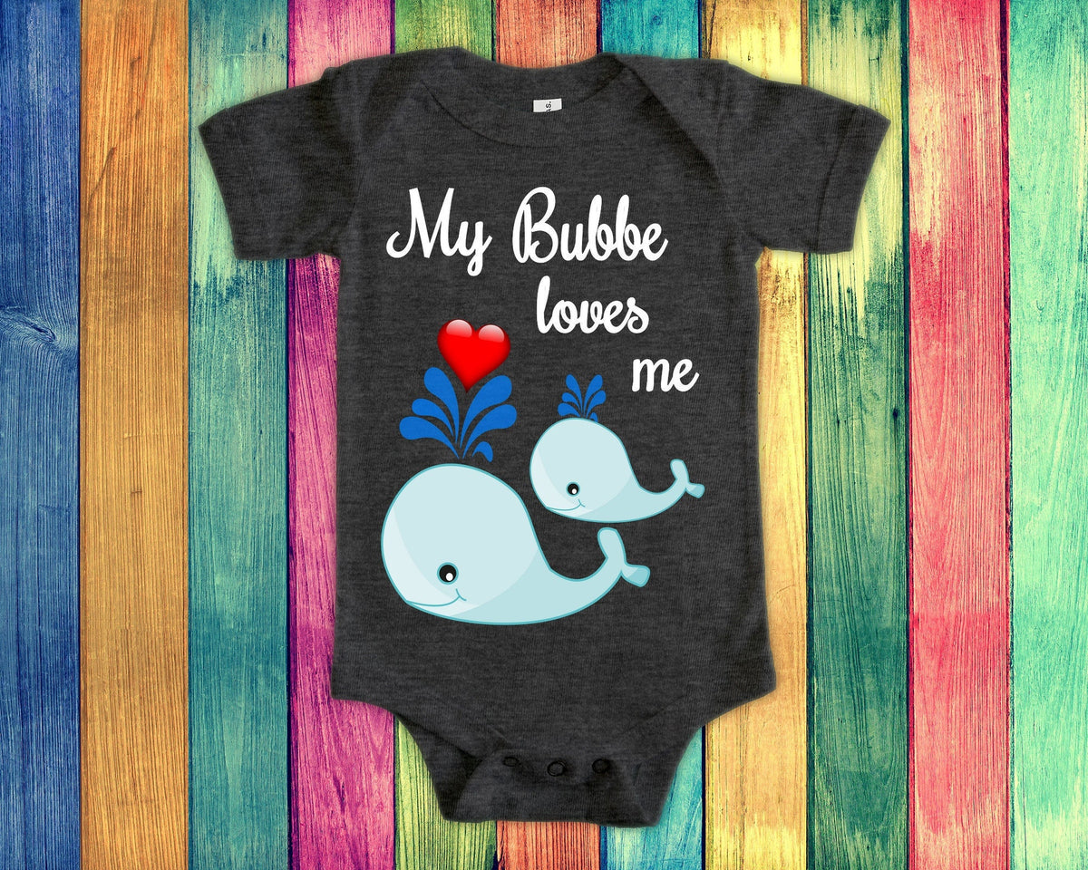 Bubbe Loves Me Cute Grandpa Name Whale Baby Bodysuit Tshirt or Toddler Shirt Jewish Grandfather Gift or Pregnancy Reveal Announcement Graphic Tee – Cozy Vibes · Trending Graphic Apparel